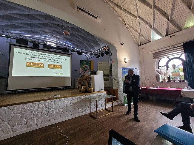 Waldemar Kamiński – firma Biostyma podczas prezentacji. 